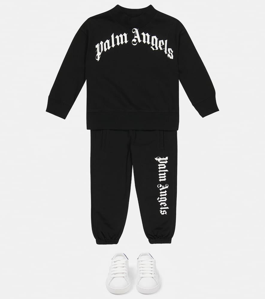 Palm Angels Kids Logo cotton sweatshirt