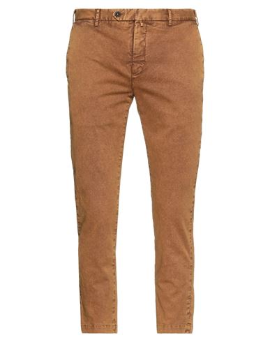 Pt Torino Man Pants Camel Size 36 Cotton, Elastane
