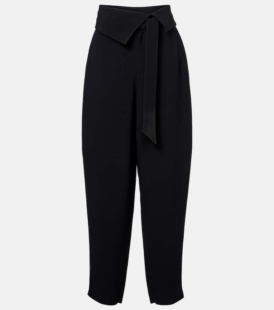 High-rise tapered pants