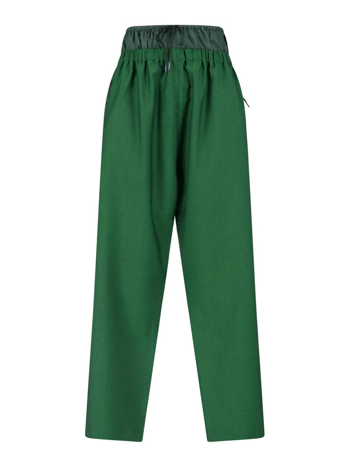 Lacoste - straight cut pants side zip pocket