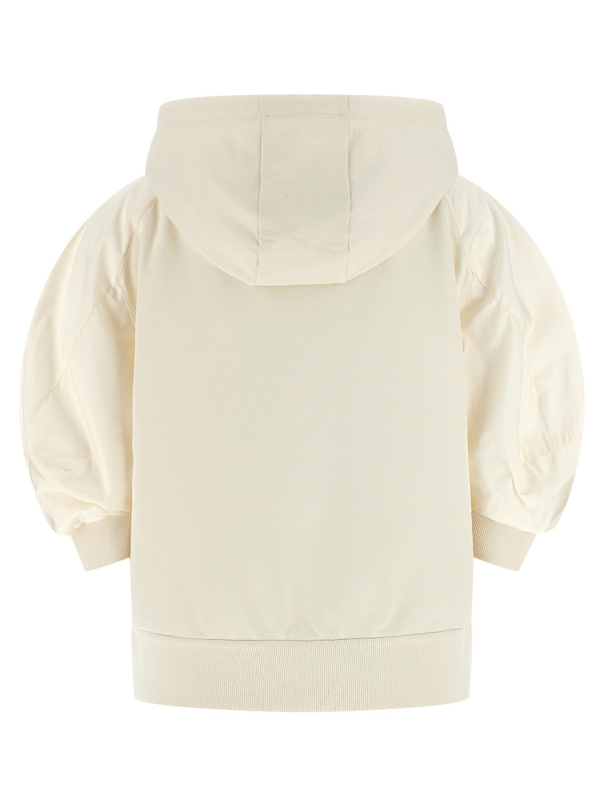 Moncler - short sleeve hooded top ribbed he