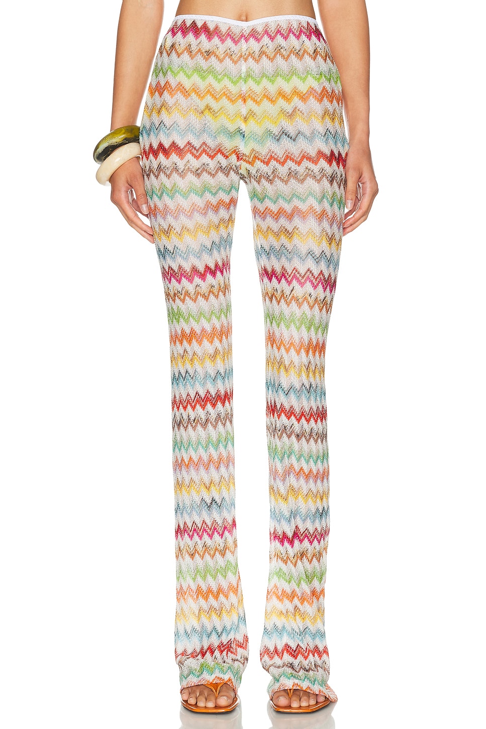 Missoni Trousers in Multicolor With White Base - White. 38 also