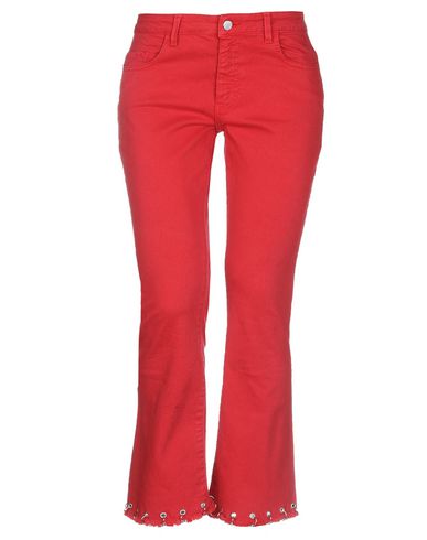 Woman Jeans Red Size 25 Cotton, Elastane