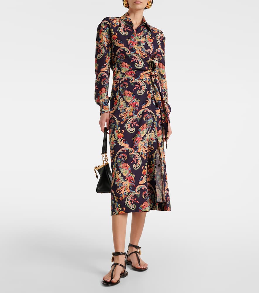 Paisley shirt dress
