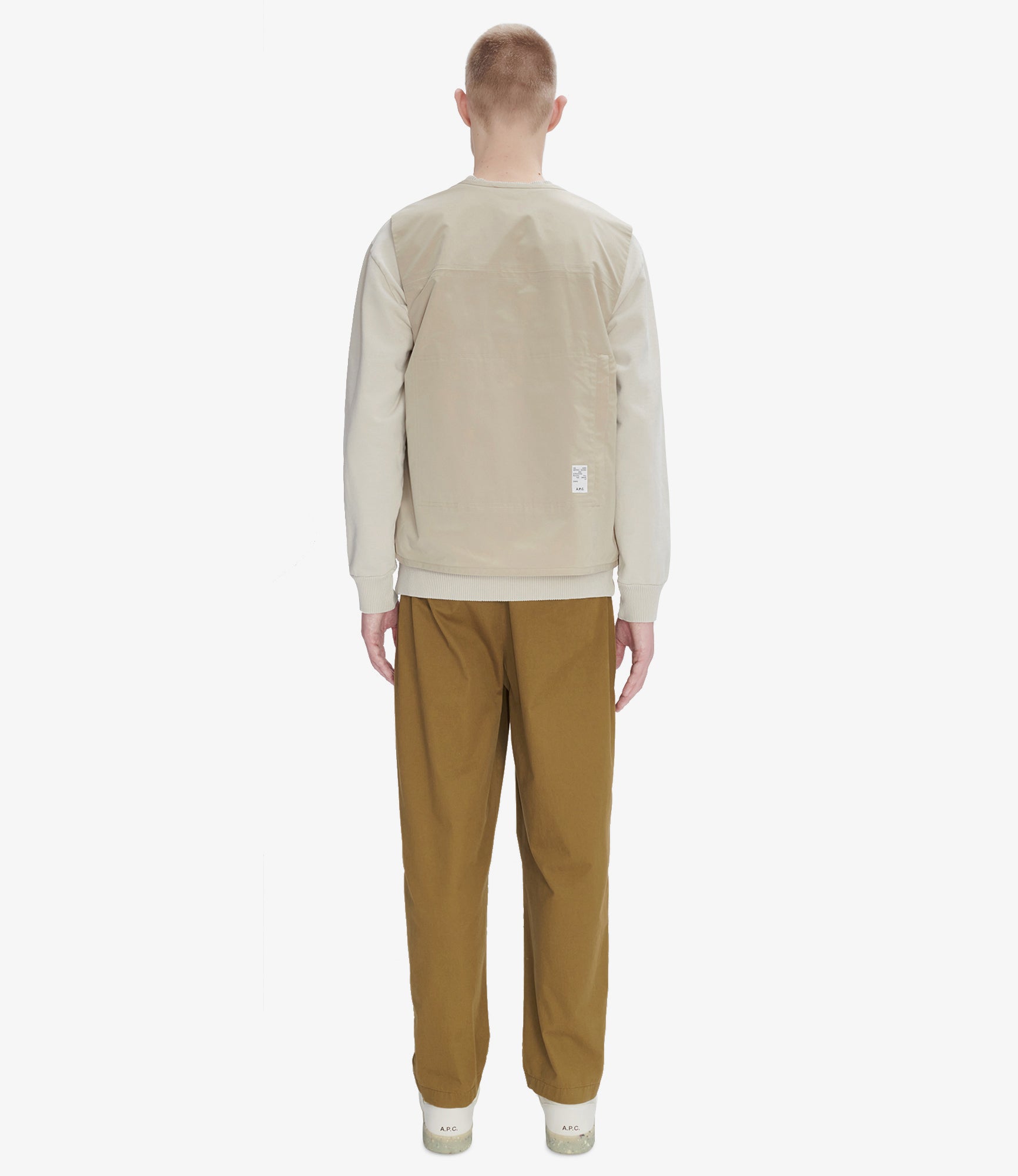 Alban sleeveless jacket Beige