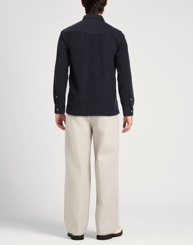 Officine Générale Man Shirt Midnight blue Size M Cotton, Lyocell