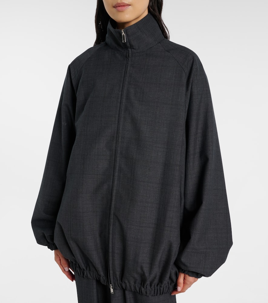 Baxter plaid oversized blouson jacket