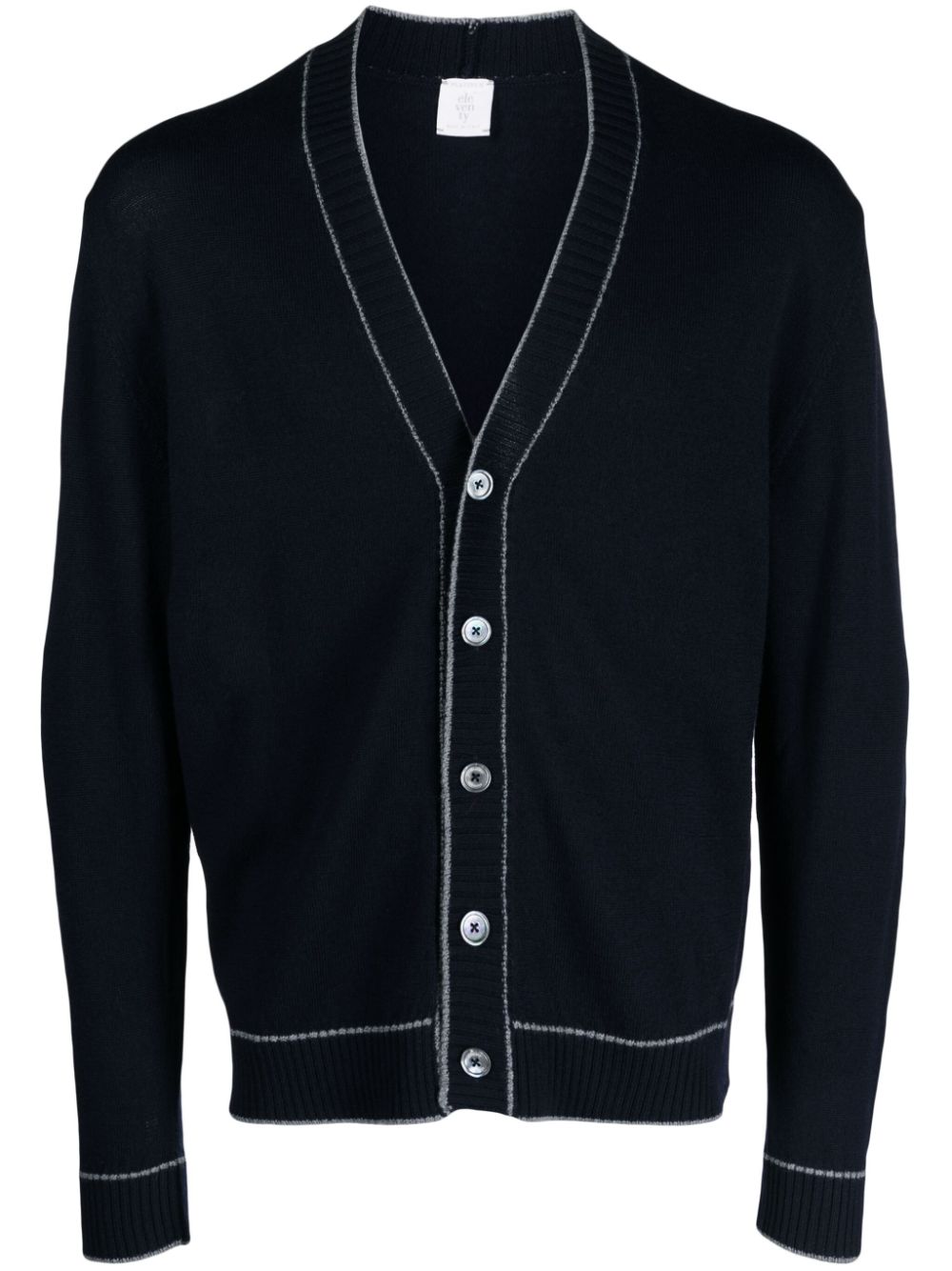 Button-up wool cardigan - Blue