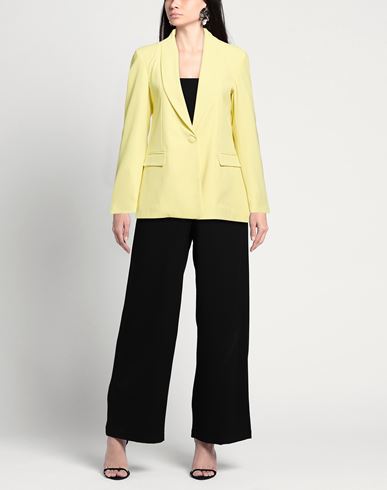Woman Blazer Pastel yellow Size 6 Polyester, Elastane