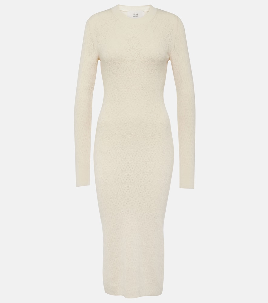 Ami De Coeur cotton and wool midi dress