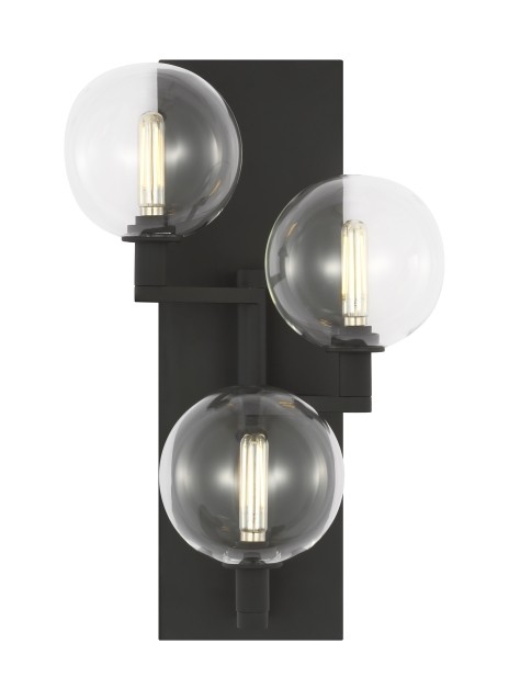 Nightshade Black LED Wall Sconce from the Gambit Collection