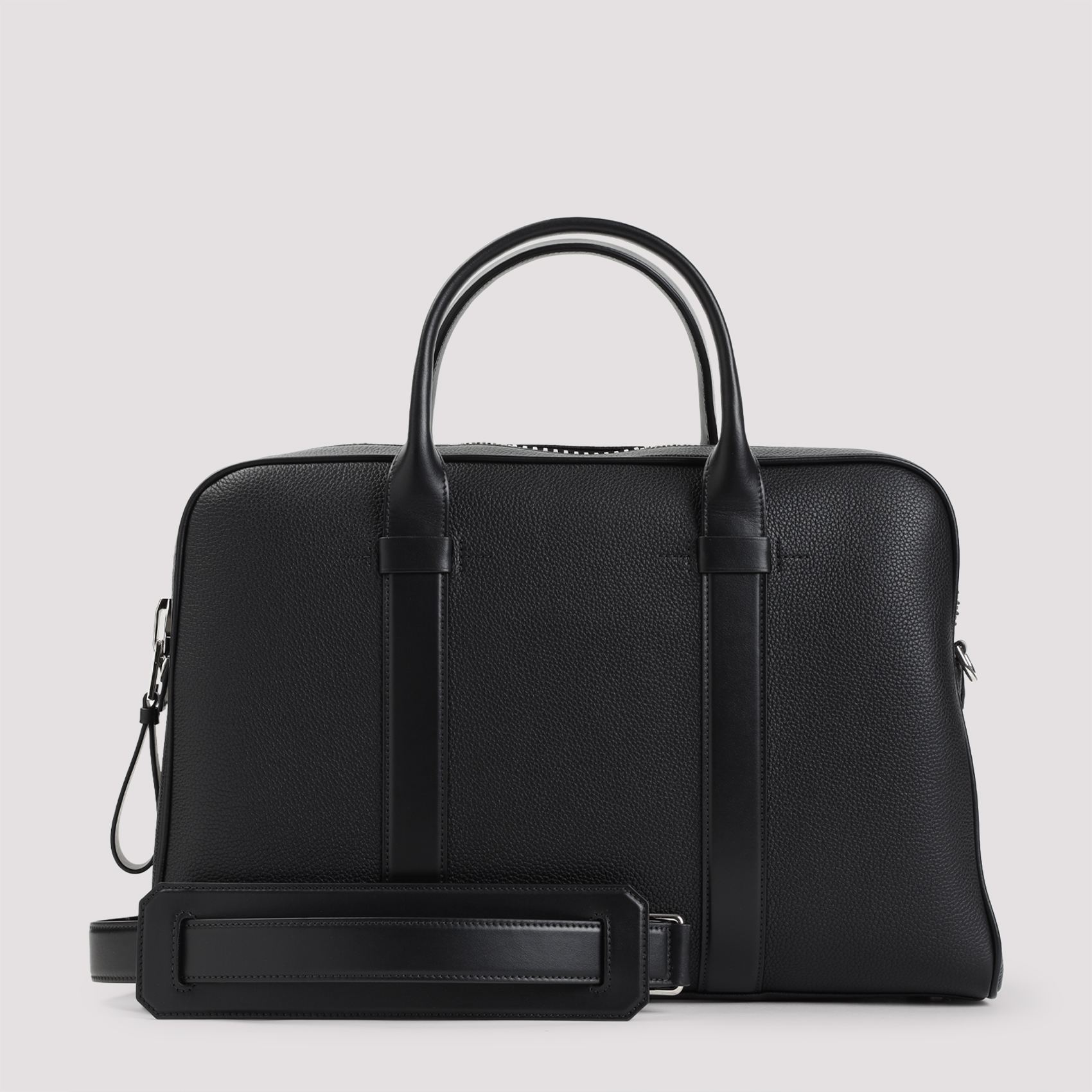 Leather Briefcase Black Calf Bag - Men