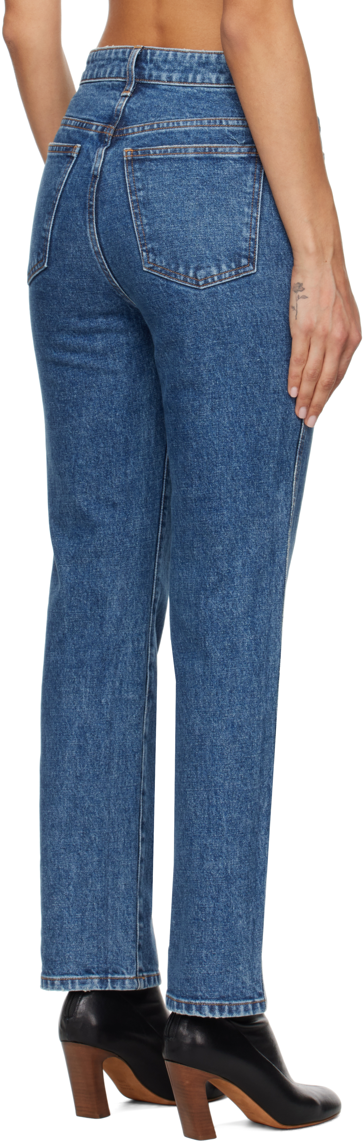 KHAITE Blue Abigail Stretch Jeans