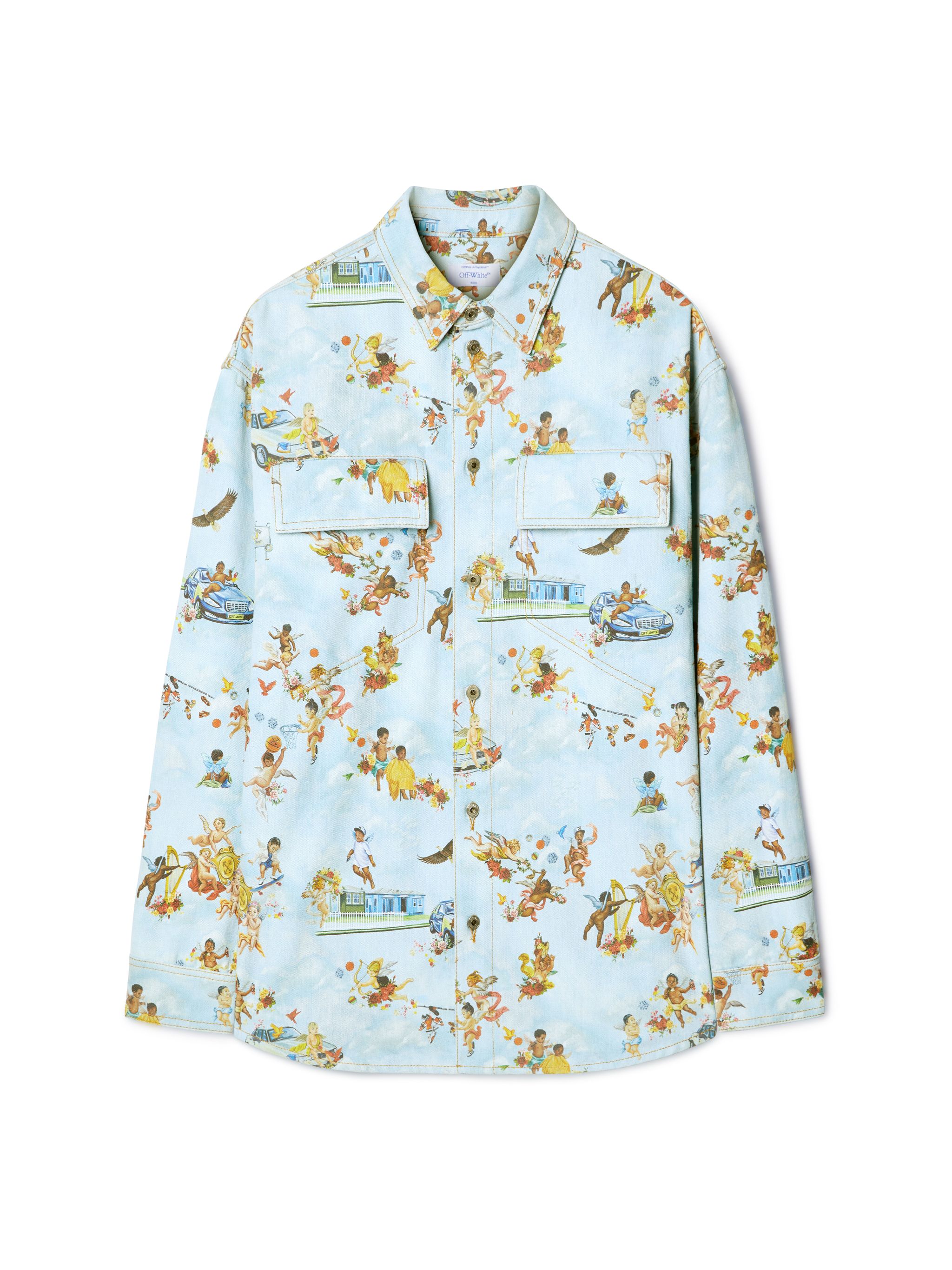Fresco Print Den Milit Shirt Multicolor