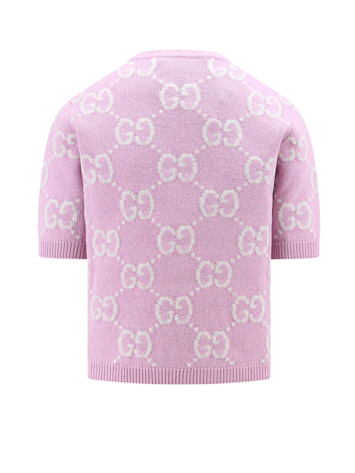 Gg Knit Short-Sleeve Top