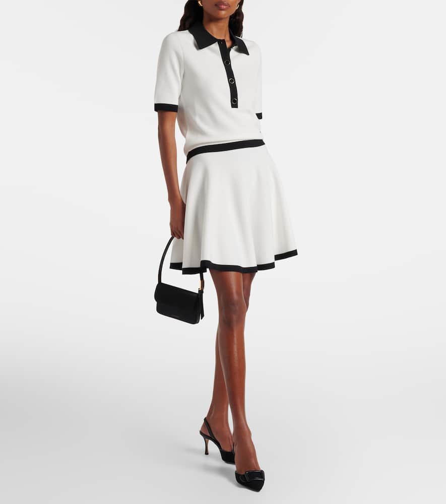Cotton-blend miniskirt
