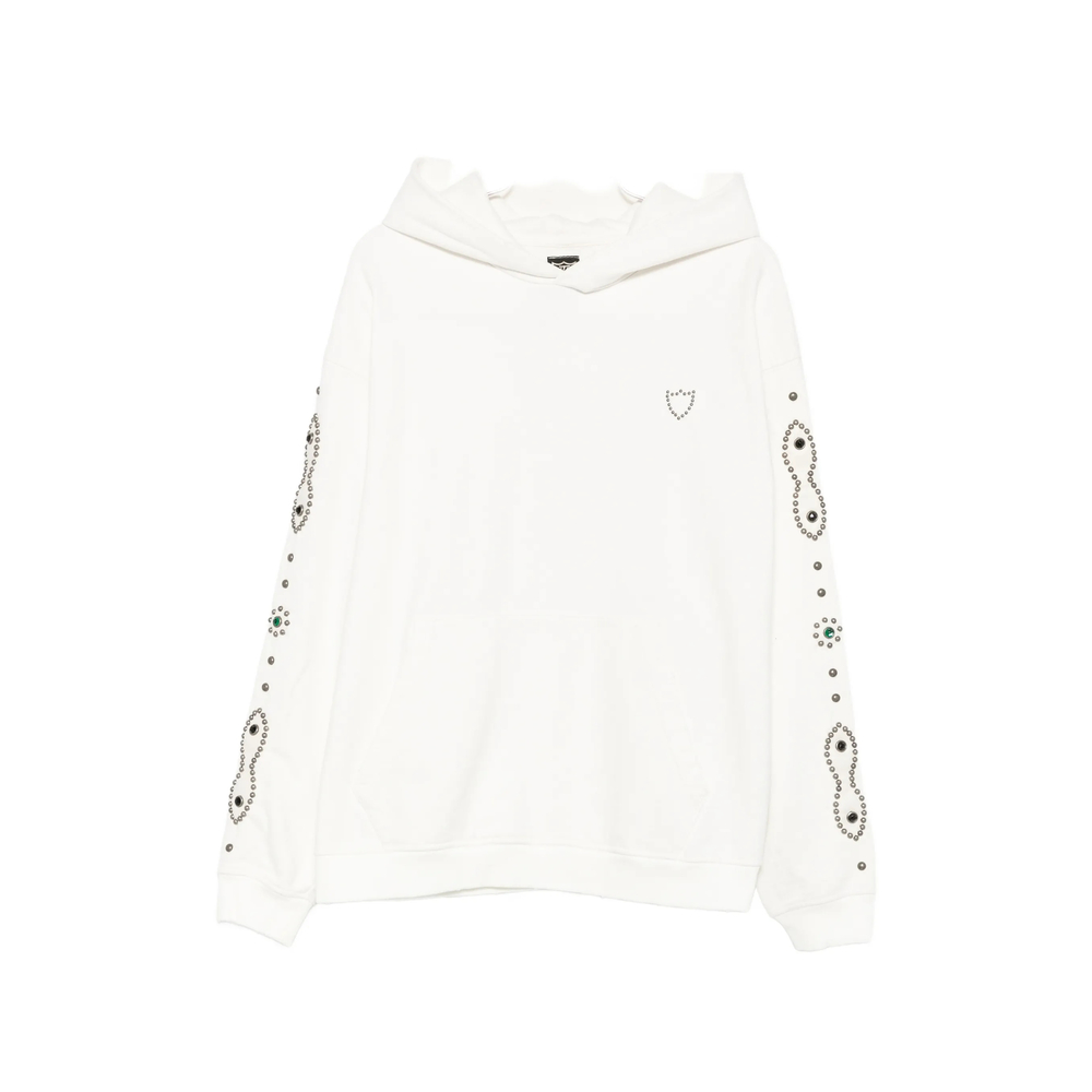 Moustache Stud-embellished Crystal-embellished Hoodie