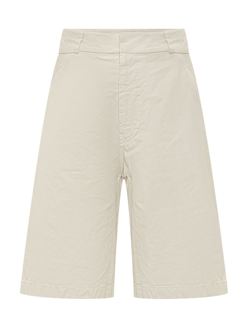 Off White Solid Shorts