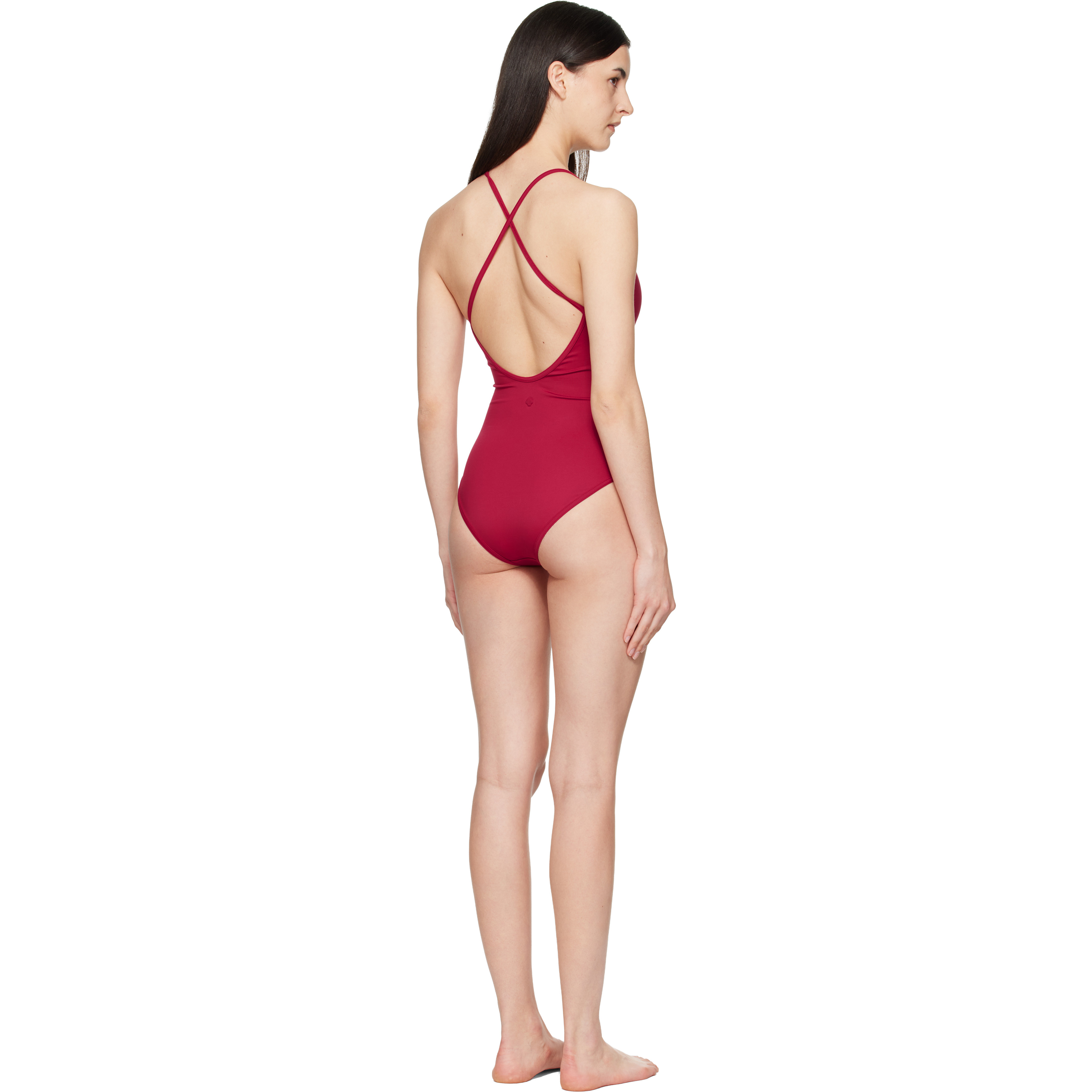 Red Itak LDS Criss-Crossing Straps Swimsuit