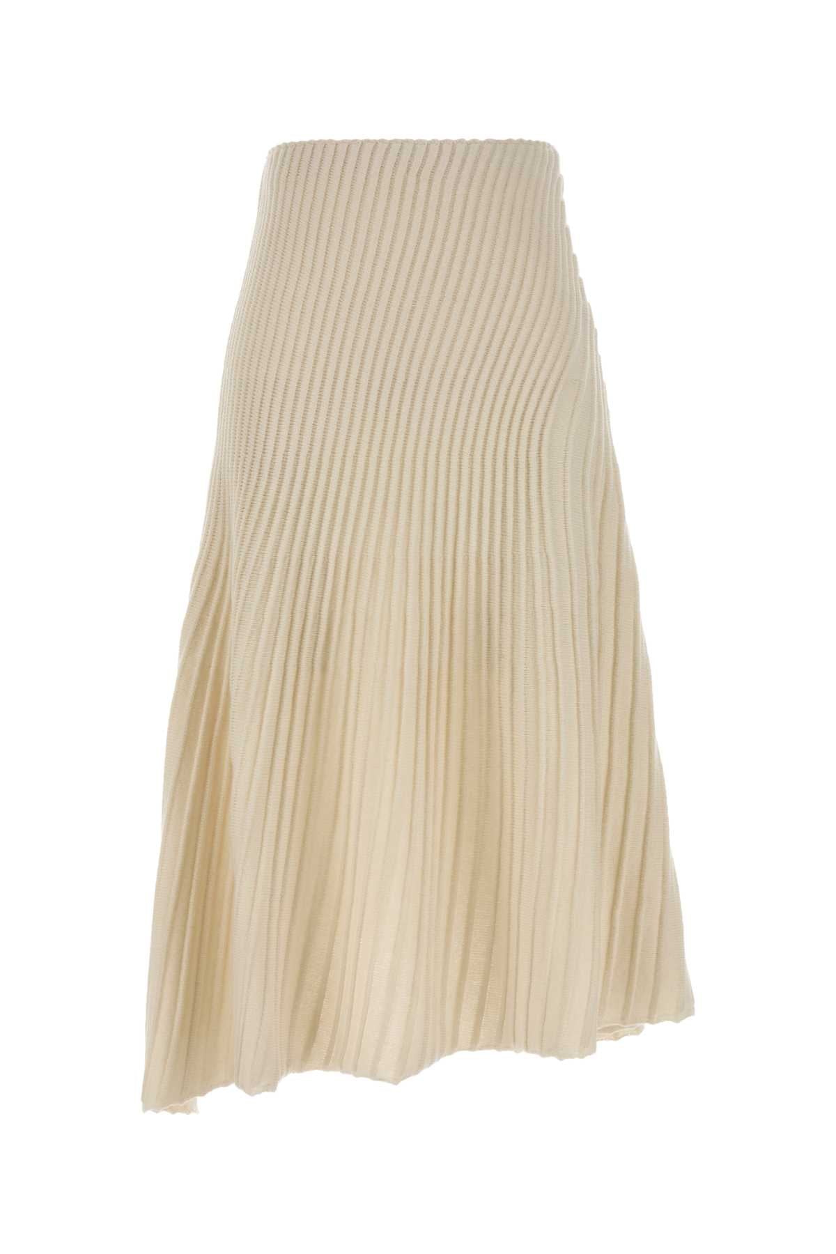 Alaia Twisted Skirt — Beige