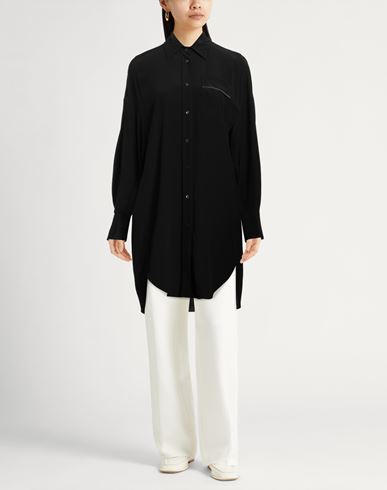 Woman Shirt Black Size M Silk, Ecobrass