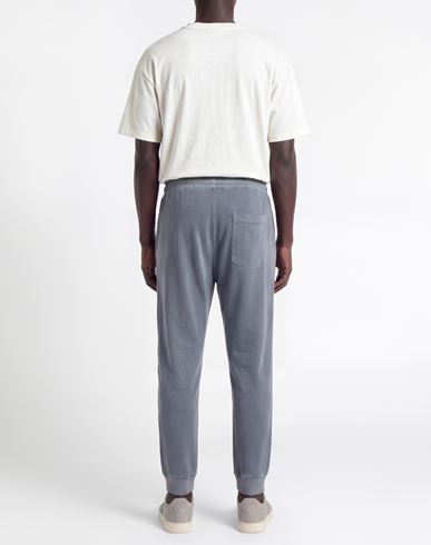 Man Pants Slate blue Size L Cotton, Elastane