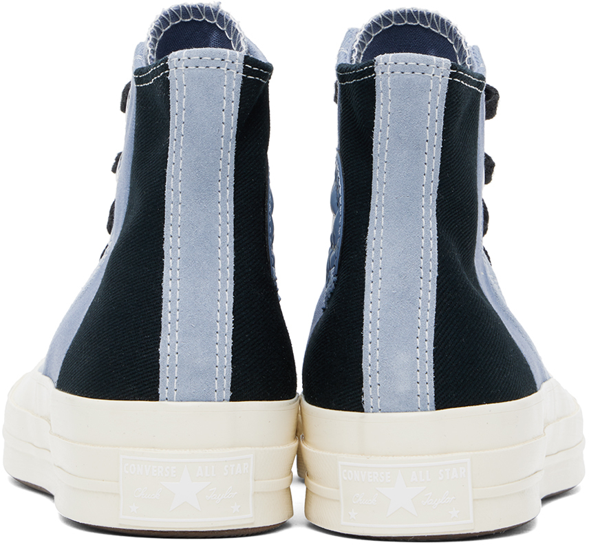 Blue & Navy Chuck 70 Patchwork Suede High Top Sneakers