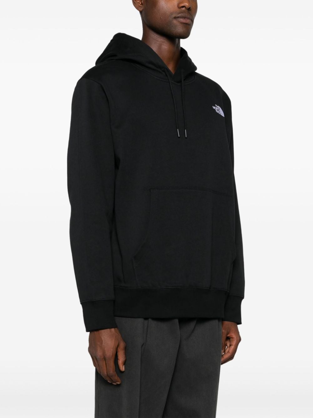 Embroidered-logo hoodie - Black