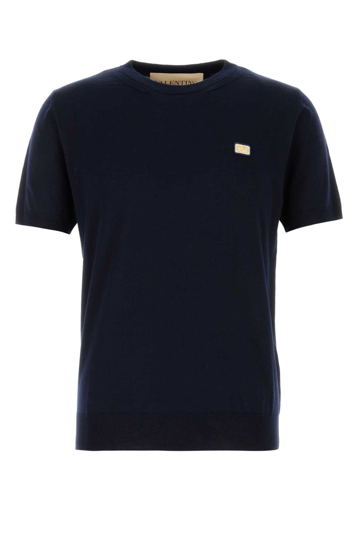 Virgin Wool Sweater — Navy