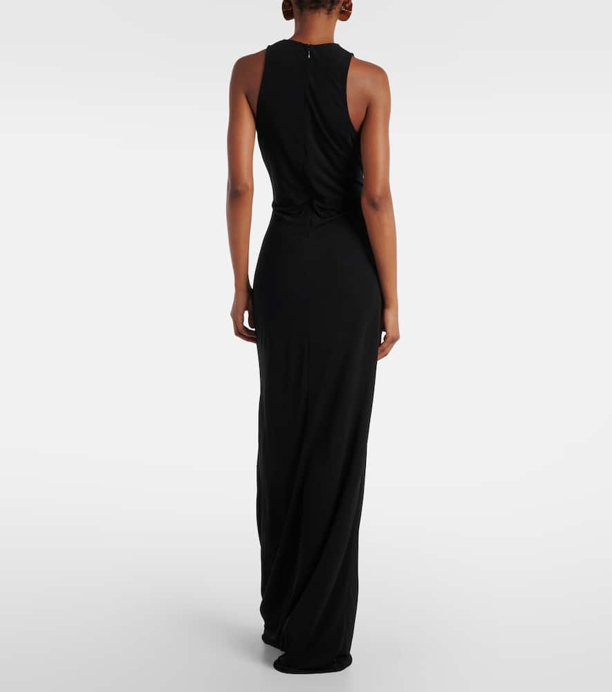 Duo Bezel Quartz jersey maxi dress