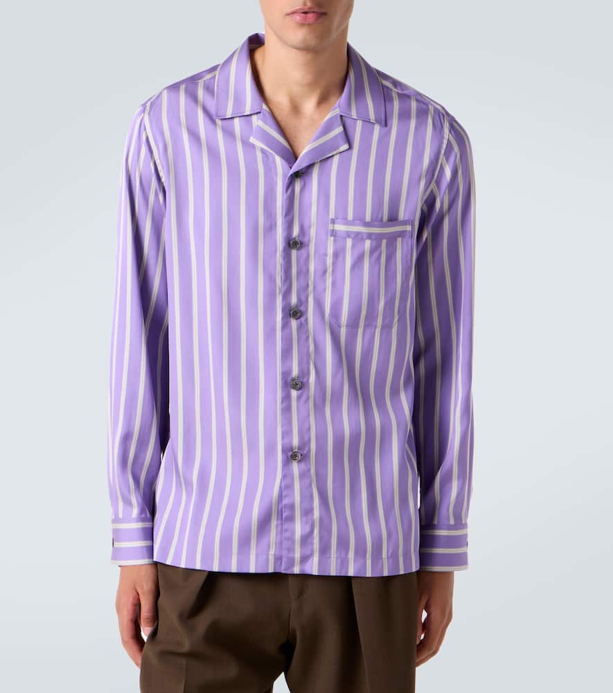 Striped silk shirt
