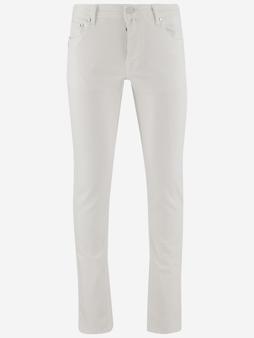 Stretch Cotton Blend Pants