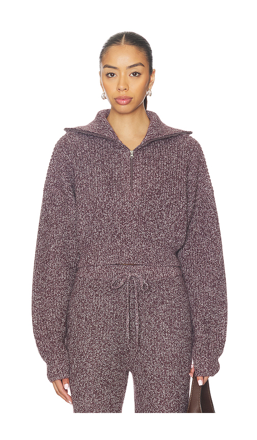 WellBeing + BeingWell Dale Half Zip Sweater in Purple. L. Also in XS, XXS, S
