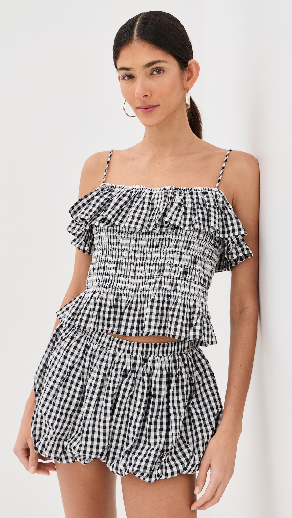 Clara Sideshow Check Top Multi Color