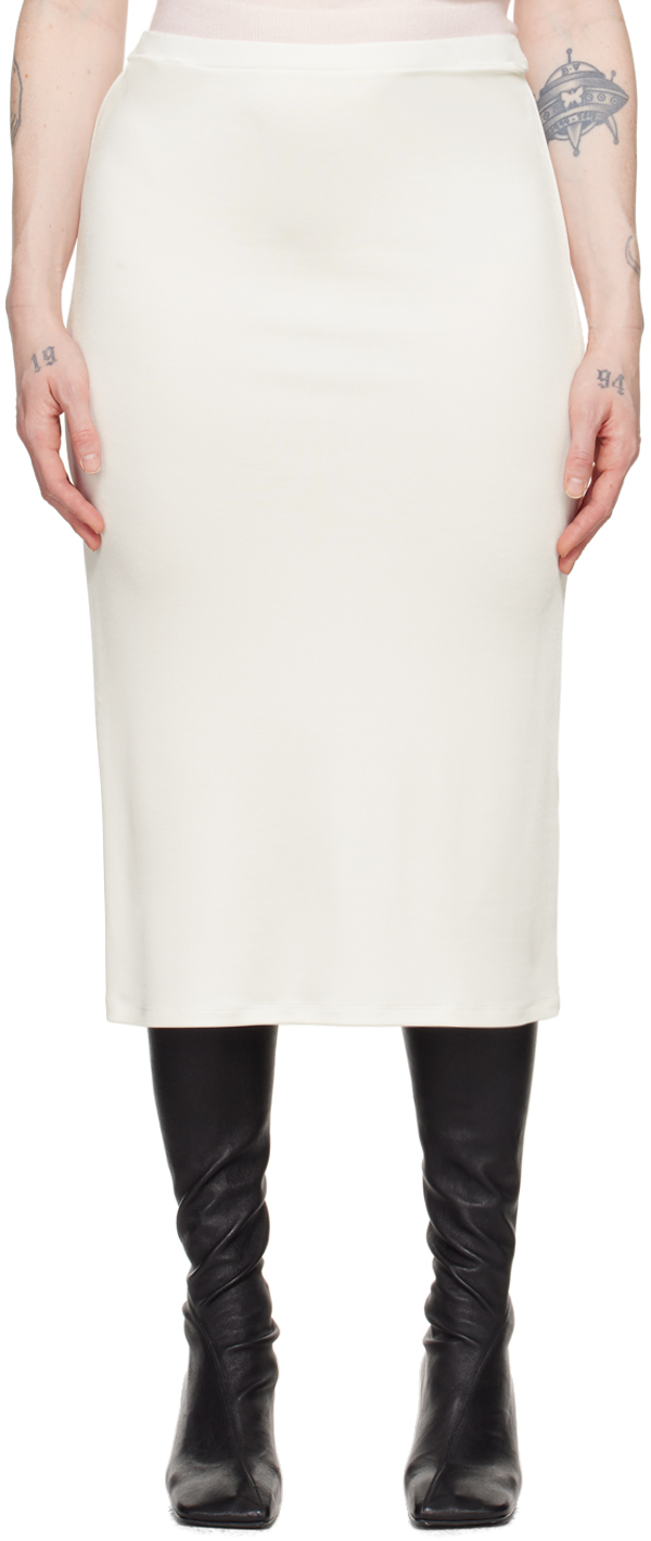 TOVE White Flor Midi Skirt