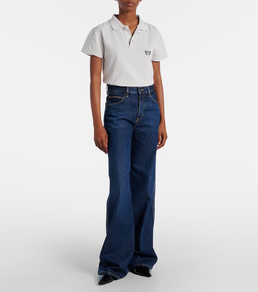 The Cuffed Wide high-rise wide-leg jeans