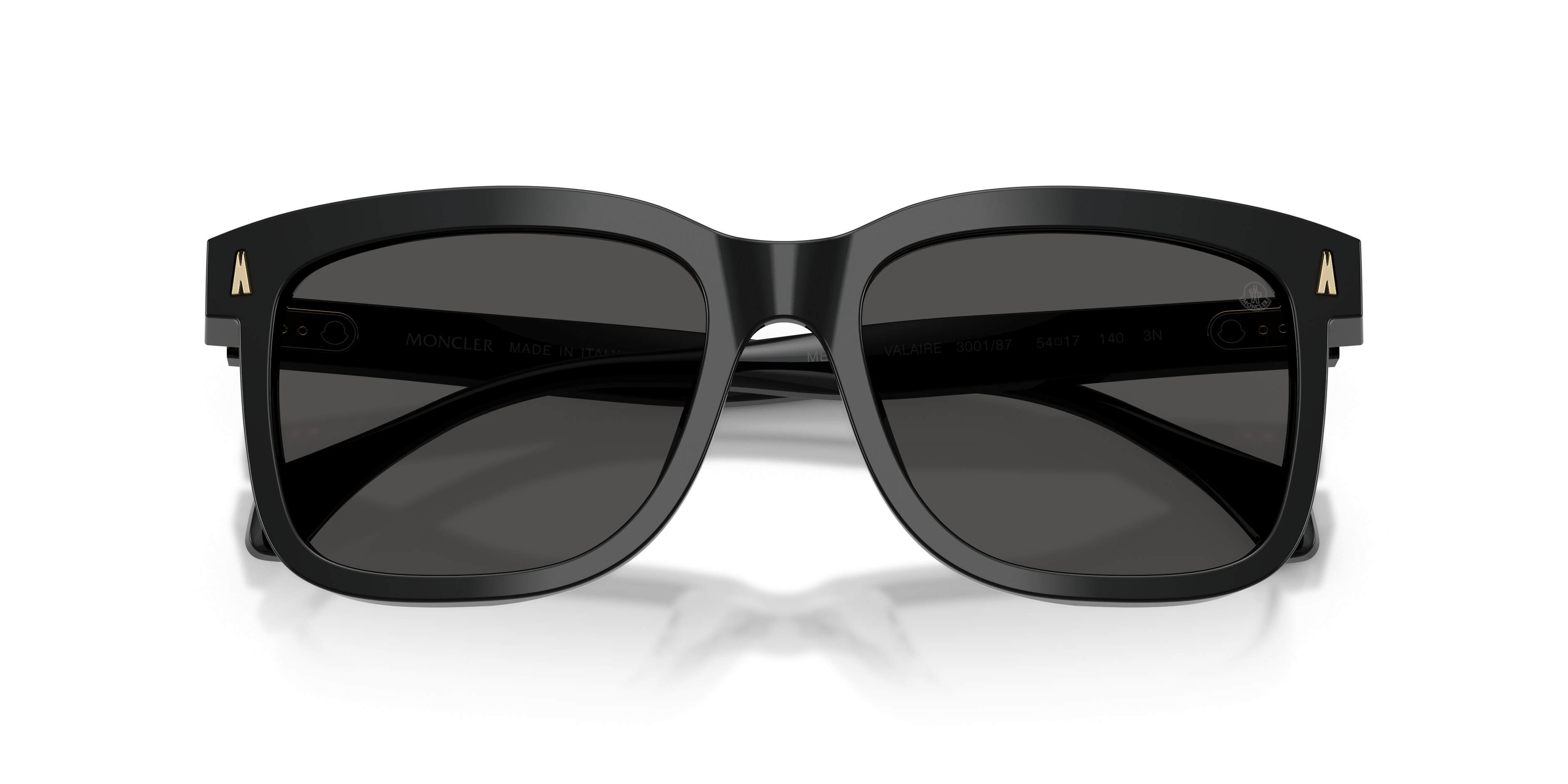 Moncler Unisex Moncler ME6018 VALAIRE 300187 Gafas de sol Acetato Negro Gris Pillow Norma