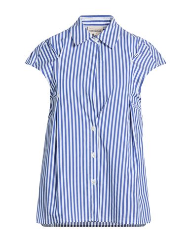 Woman Shirt Blue Size 10 Cotton, Polyamide, Elastane