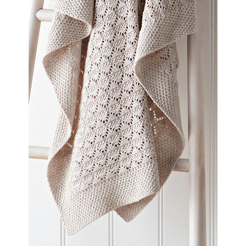 Natural Heirloom Organic-cotton Blanket 75cm x 100cm 