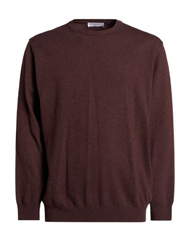 Man Sweater Chocolate brown Size 3XL Wool, Viscose, Nylon, Cashmere