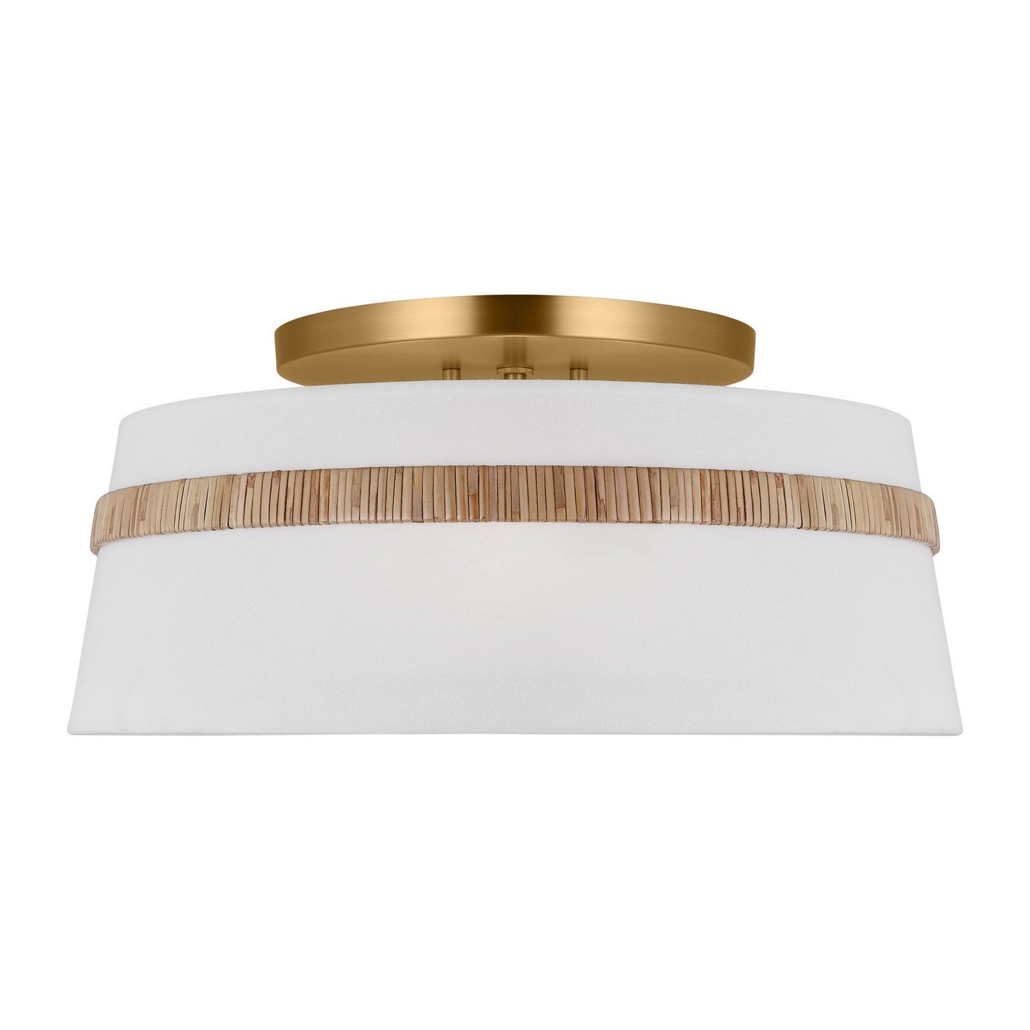 Cordtlandt 3-Light Semi-Flush Ceiling Light in Rattan