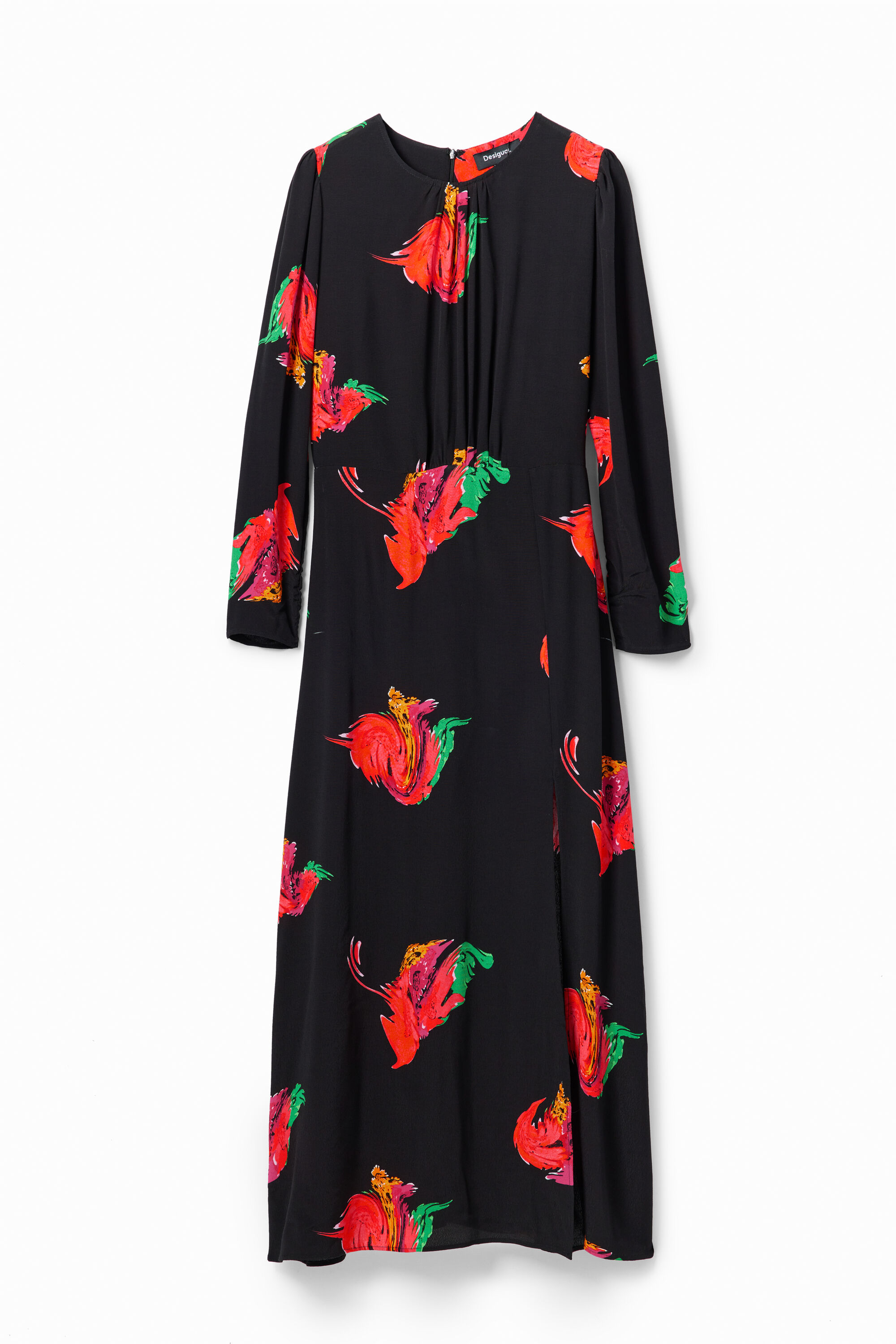 Long floral slit dress