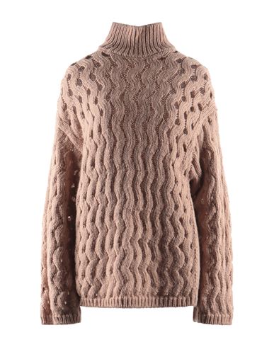 Woman Turtleneck Antique rose Size L Wool, Acrylic, Alpaca wool
