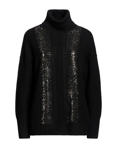 Woman Turtleneck Black Size M Virgin Wool