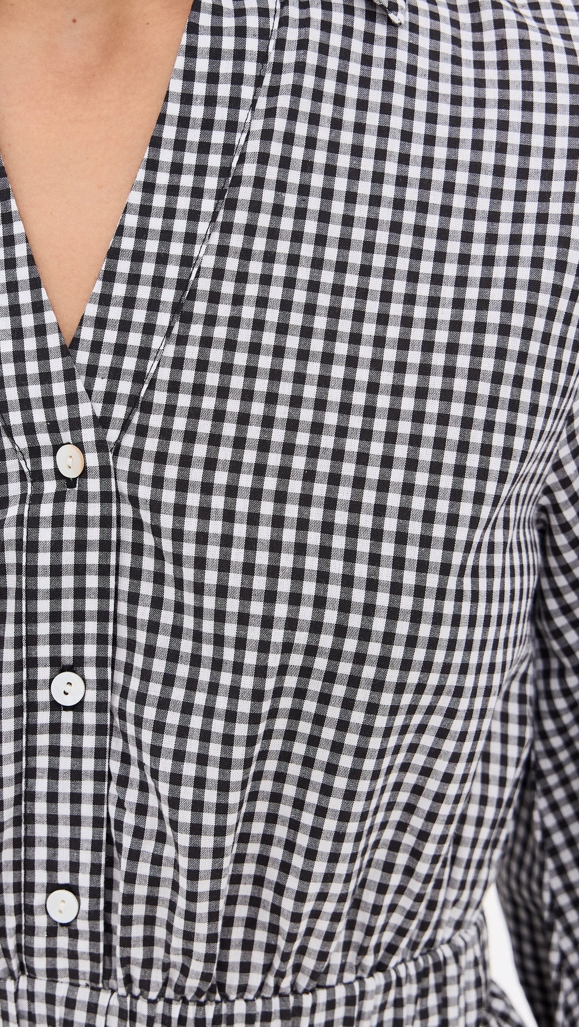 Gingham Collared Dress Black Gingham