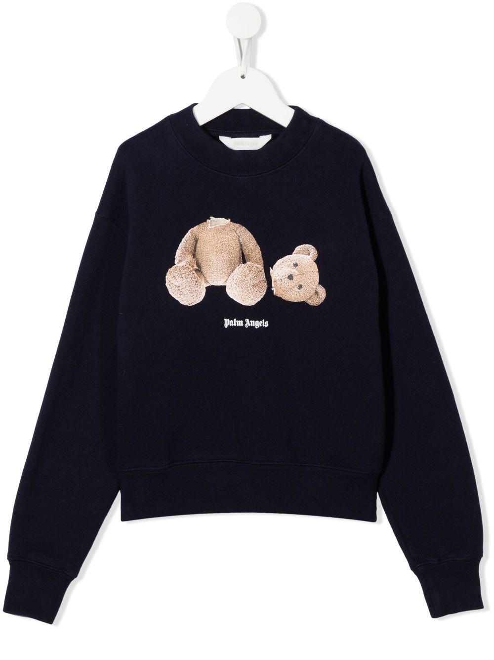 Bear-motif sweatshirt - Blue