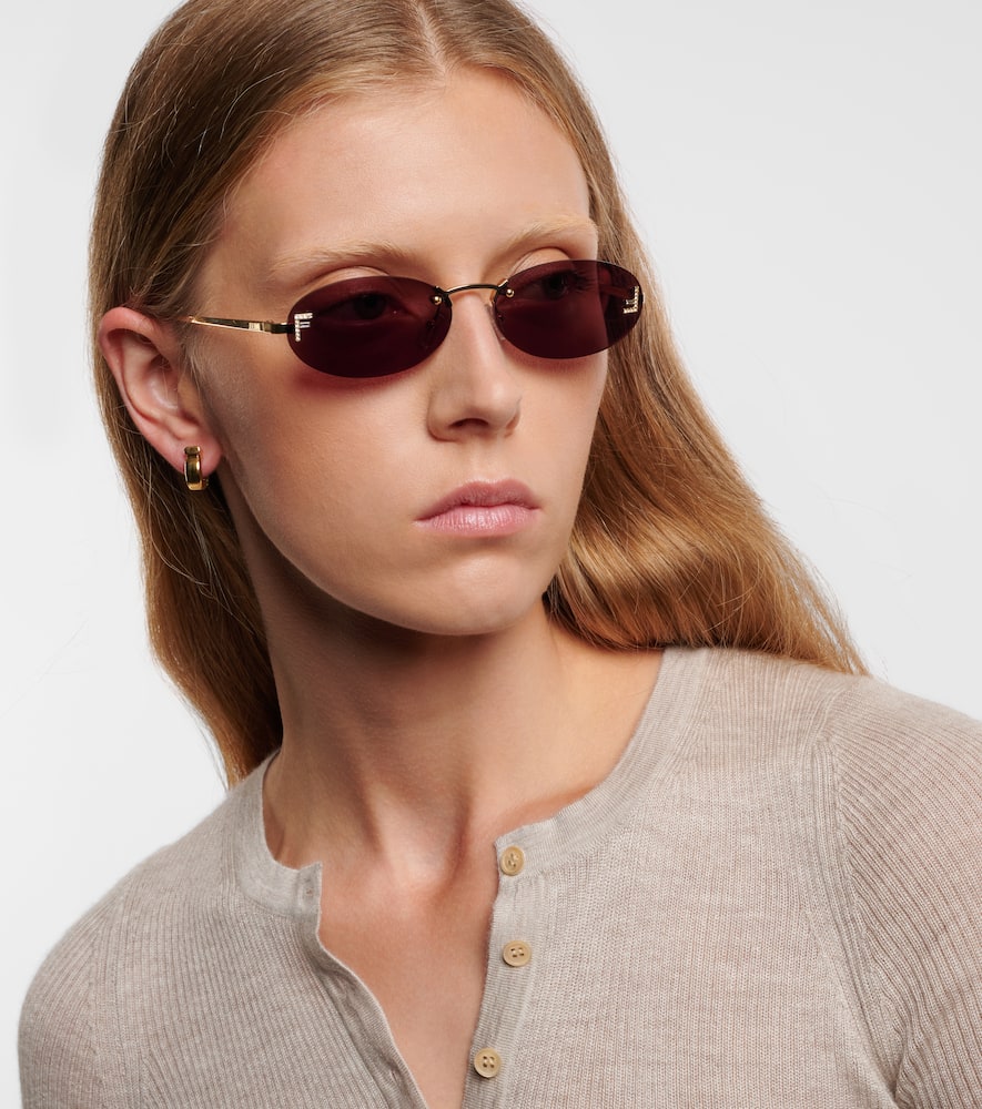 First Crystal oval sunglasses