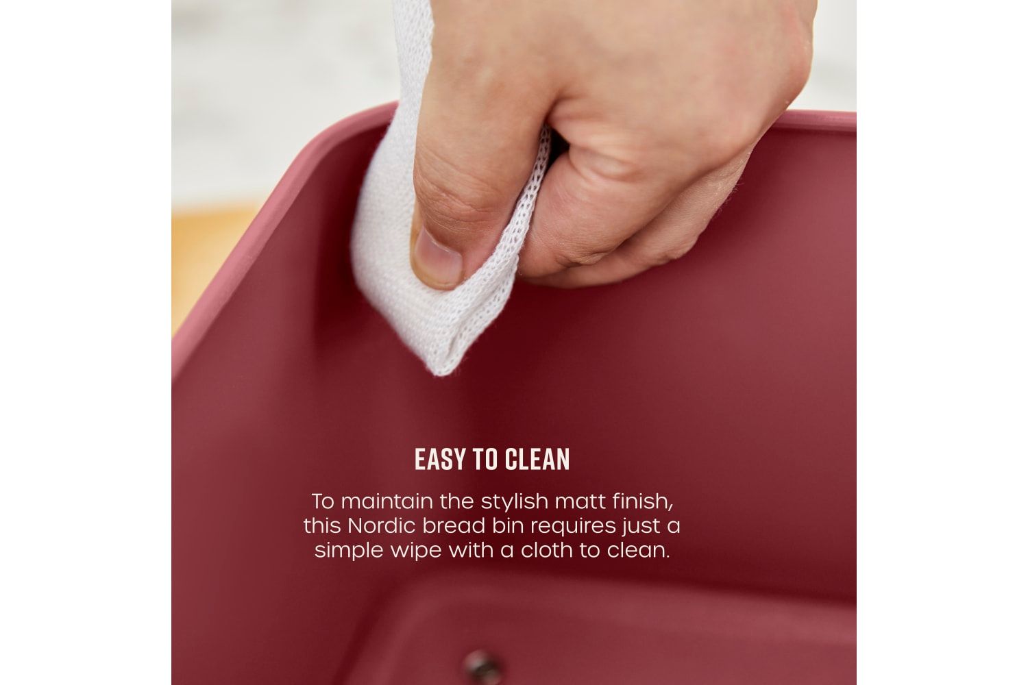 Swan Nordic Bread Bin In Rose