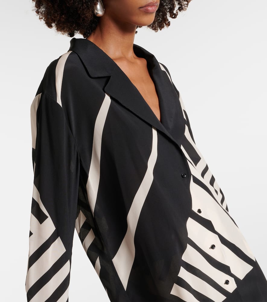Printed silk shirt