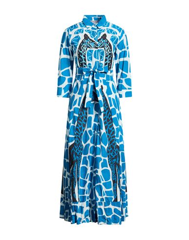 Woman Maxi dress Blue Size M Cotton